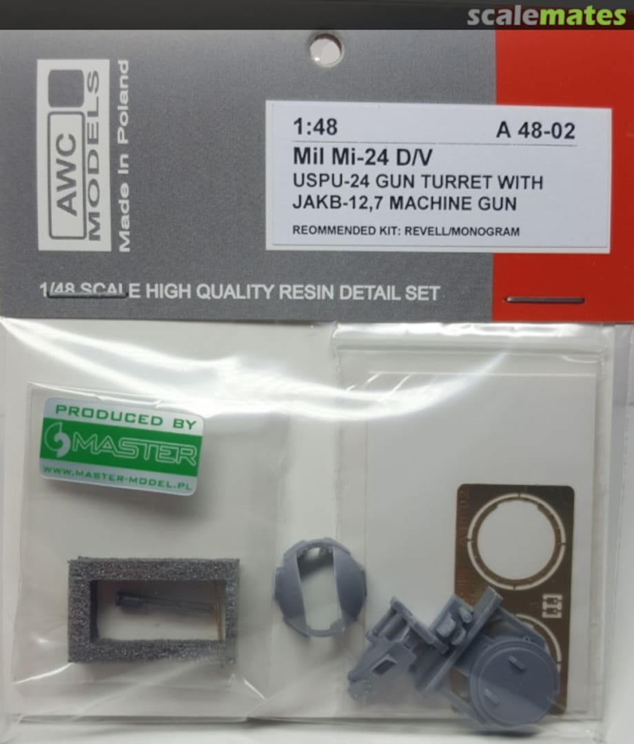 Boxart Mil Mi-24D/V USPU-24 Gun Turret with JAKB-12,7 Machine Gun AWC 4802 AWC Models Boxart Mil Mi-24D/V USPU-24 Gun Turret with JAKB-12,7 Machine Gun AWC 4802 AWC Models