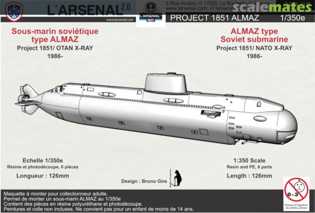 Boxart Project 1851 Almaz submarine 350 27 L'Arsenal Boxart Project 1851 Almaz submarine 350 27 L'Arsenal