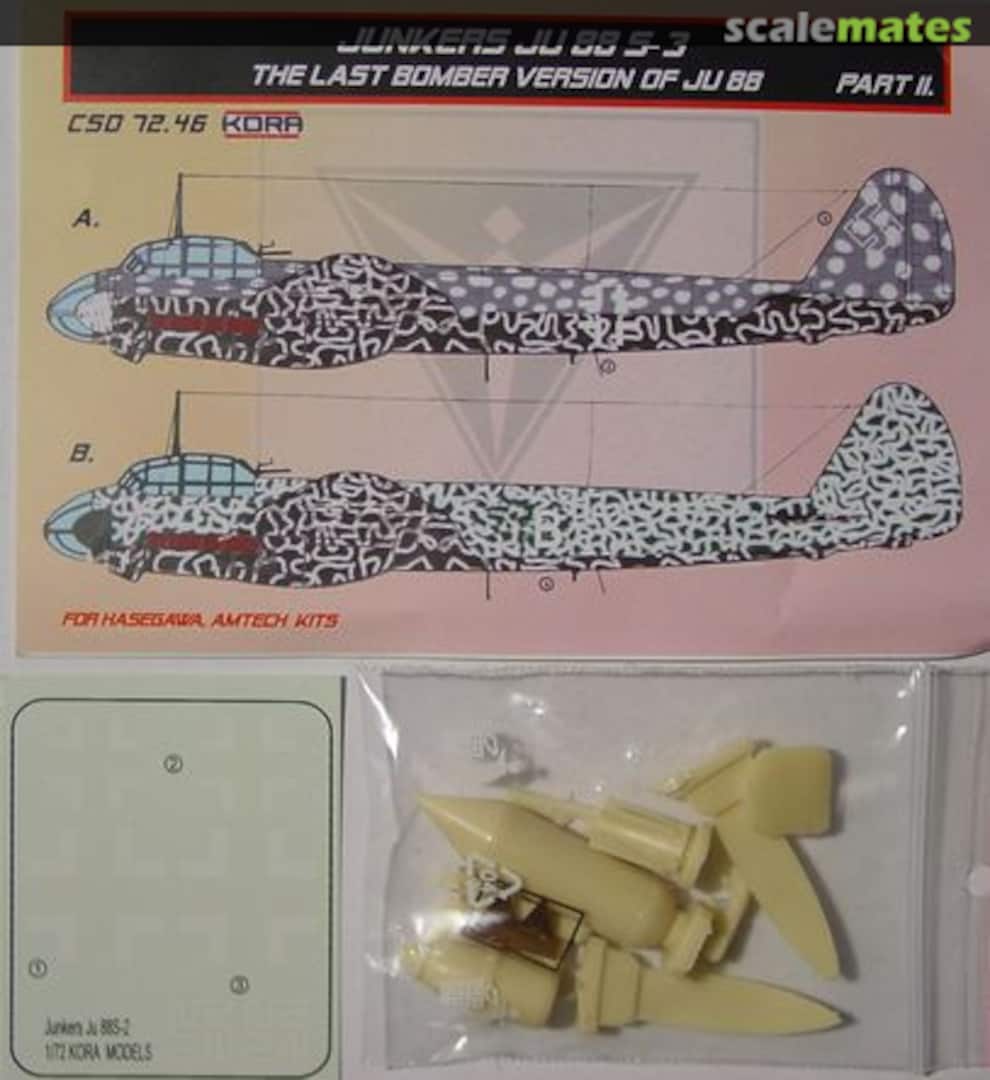 Boxart Junkers Ju 88 S-3 CSD7246 Kora Models Boxart Junkers Ju 88 S-3 CSD7246 Kora Models