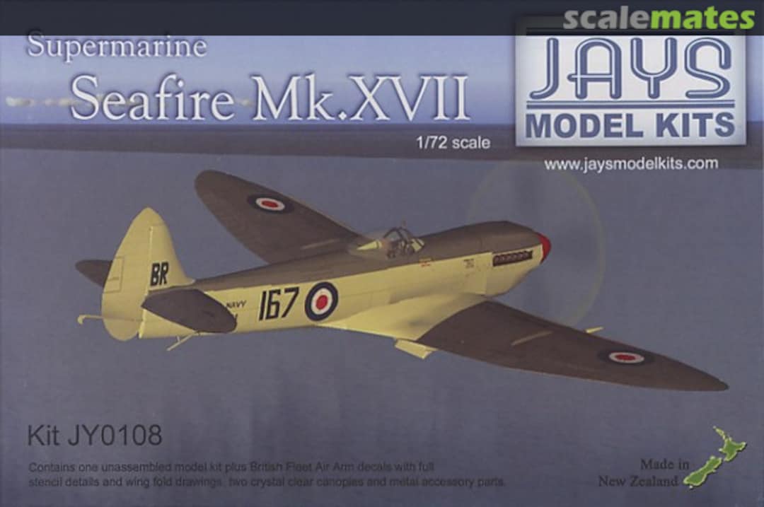 Boxart Supermarine Seafire Mk.XVII JY0108 JAYS Model Kits Boxart Supermarine Seafire Mk.XVII JY0108 JAYS Model Kits