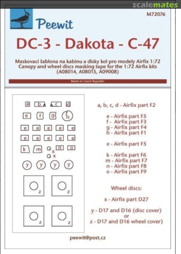 Boxart DC-3 Dakota C-47 M72076 Peewit Boxart DC-3 Dakota C-47 M72076 Peewit
