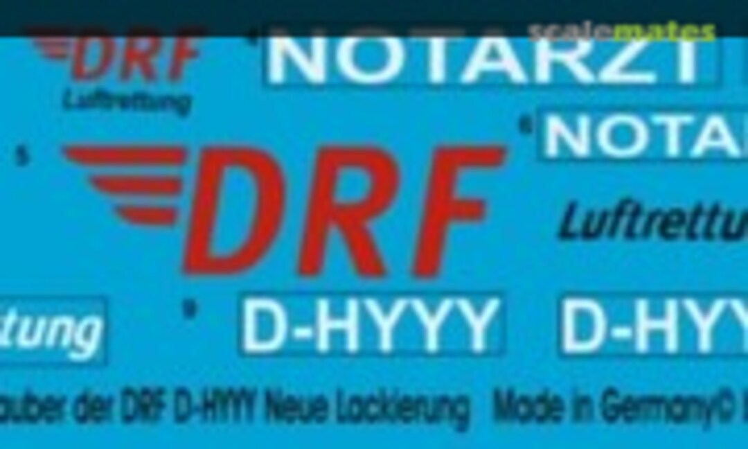 1:72 EC-135 Rettungshubschrauber der DRF D-HYYY Neue DRF Lackierung (Peddinghaus-Decals EP 1723) EP 1723