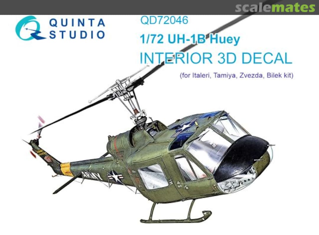 Boxart UH-1B Huey interior 3D decals QD72046 Quinta Studio Boxart UH-1B Huey interior 3D decals QD72046 Quinta Studio