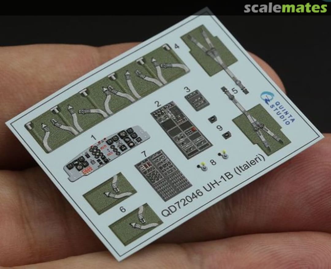 Contents UH-1B Huey interior 3D decals QD72046 Quinta Studio Contents UH-1B Huey interior 3D decals QD72046 Quinta Studio