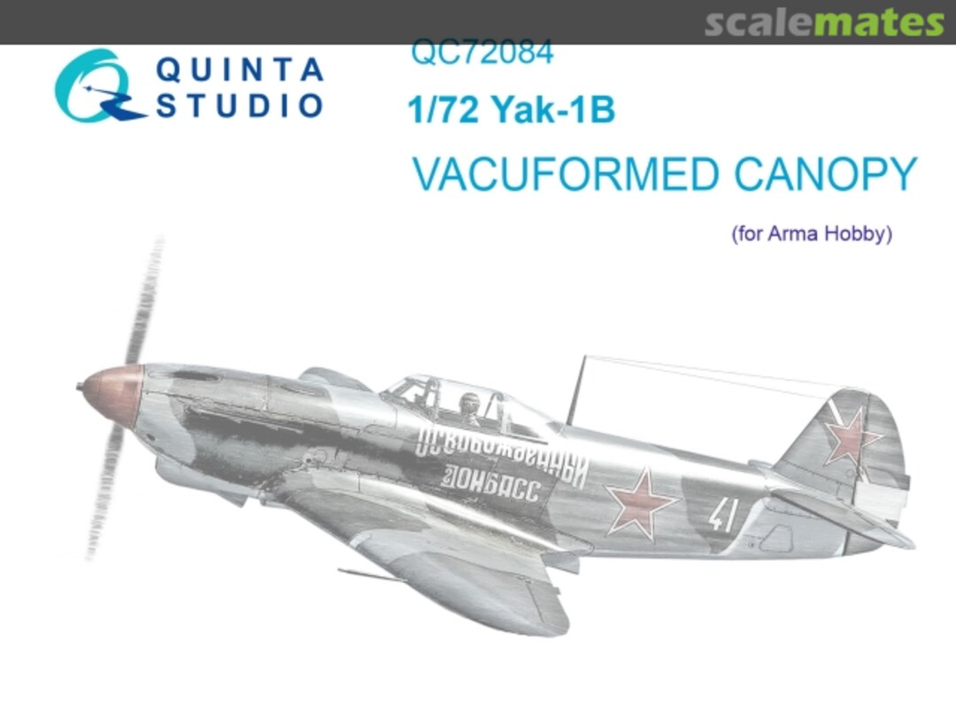 Boxart Yak-1B Vacuformed Canopy QC72084 Quinta Studio Boxart Yak-1B Vacuformed Canopy QC72084 Quinta Studio