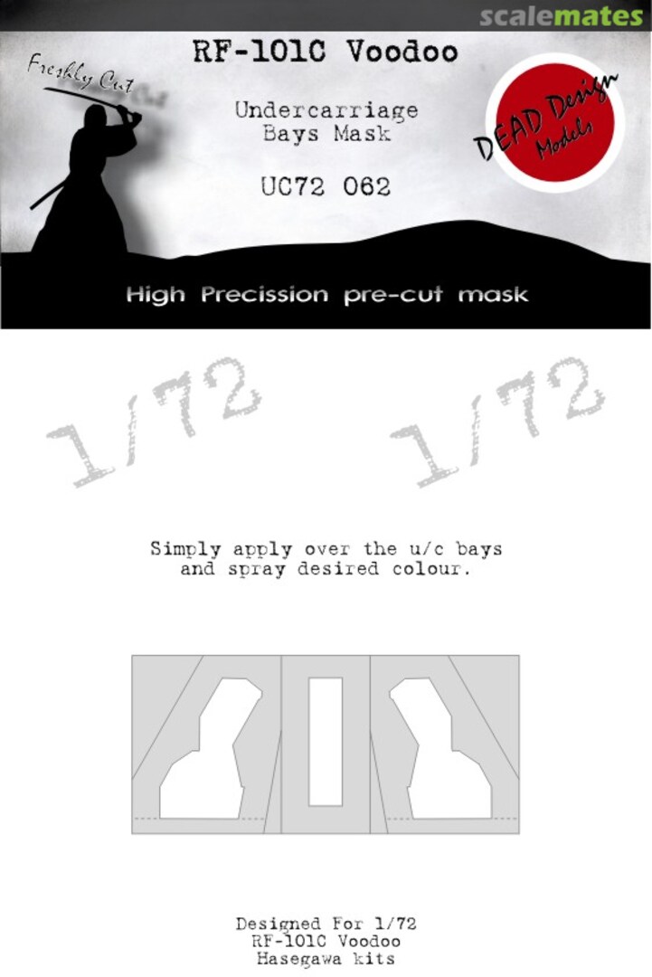 Boxart RF-101C Voodoo Undercarriage Bays Mask UC72062 DEAD Design Models Boxart RF-101C Voodoo Undercarriage Bays Mask UC72062 DEAD Design Models