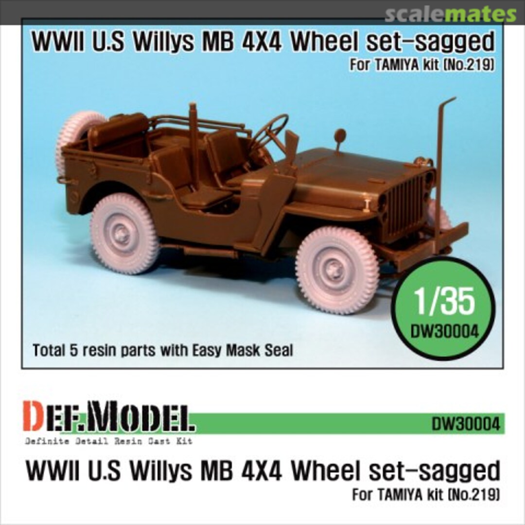 Boxart Willys 4X4 Wheel Set-Sagged DW30004 Def.Model Boxart Willys 4X4 Wheel Set-Sagged DW30004 Def.Model