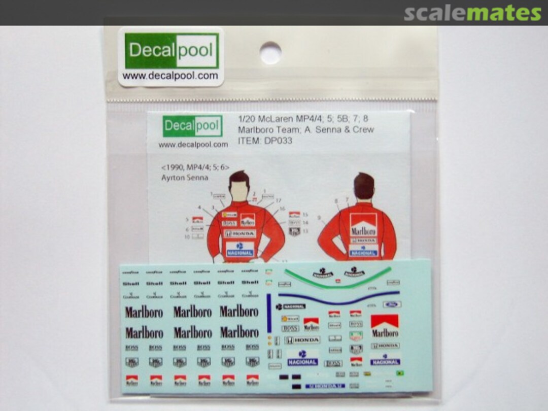 Boxart McLaren MP4/4/5/5B/7/8 Tobacco Sponsor Figure & Crew DP033 Decalpool Boxart McLaren MP4/4/5/5B/7/8 Tobacco Sponsor Figure & Crew DP033 Decalpool