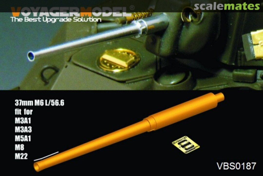Boxart WWII US 37mm M6 L/56.6 Gun Barrel (For All) VBS0187 Voyager Model Boxart WWII US 37mm M6 L/56.6 Gun Barrel (For All) VBS0187 Voyager Model