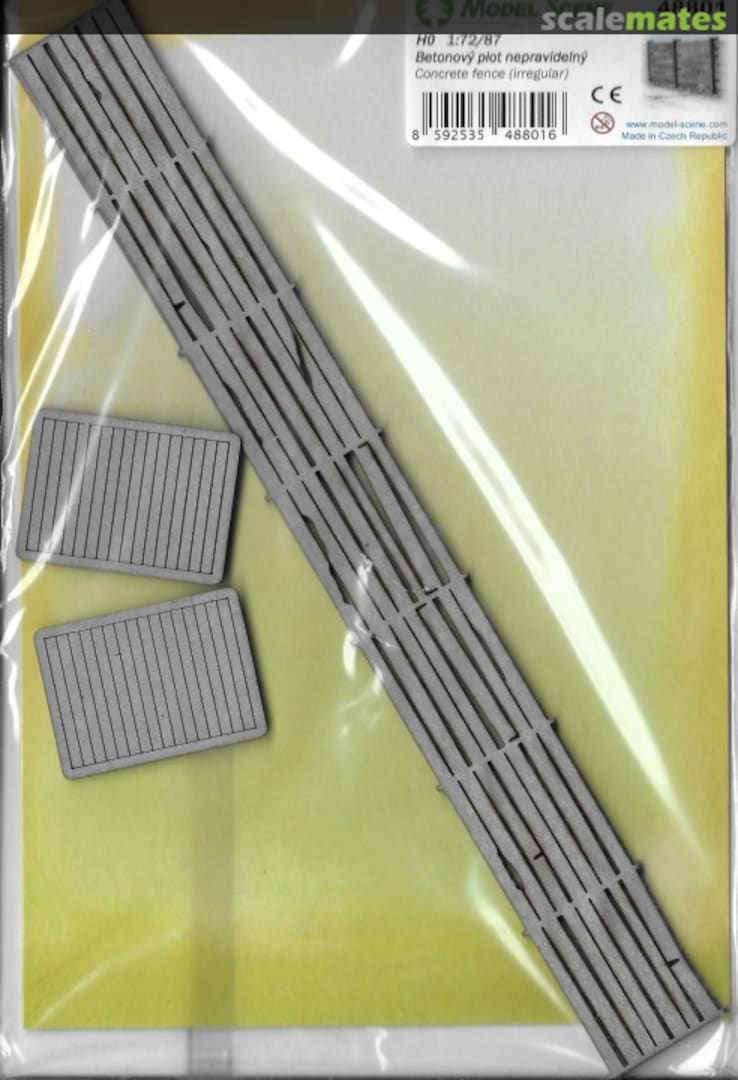 Boxart Concrete fence (irregular) 48801 Model Scene