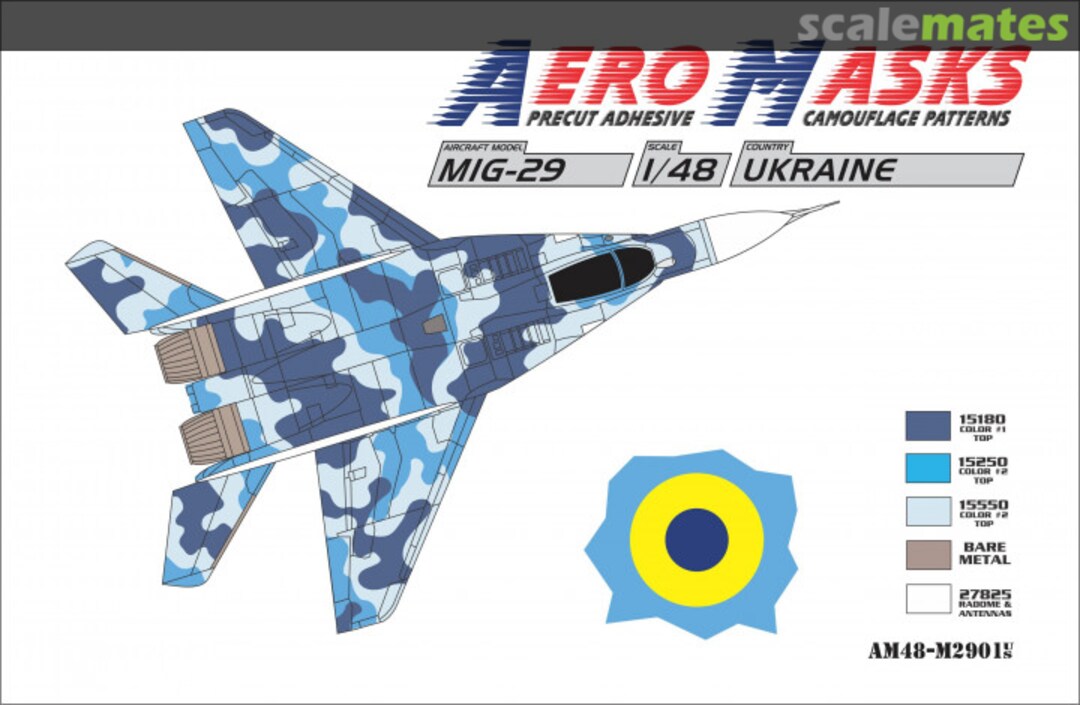 Boxart MiG-29 Ukraine AM48-M2901 AeroMasks Boxart MiG-29 Ukraine AM48-M2901 AeroMasks