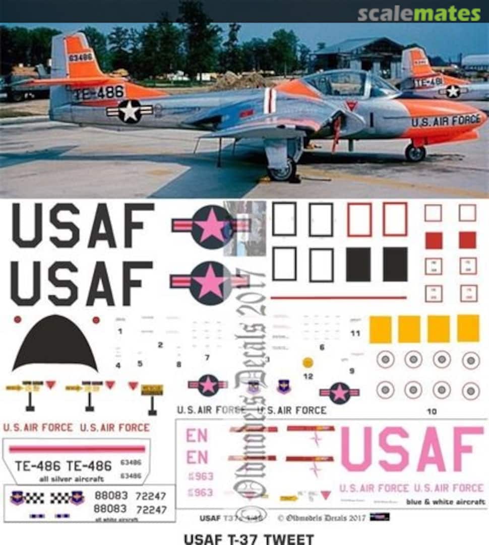 Boxart USAF T-37 Tweet OMD1210 Oldmodels Decals Boxart USAF T-37 Tweet OMD1210 Oldmodels Decals