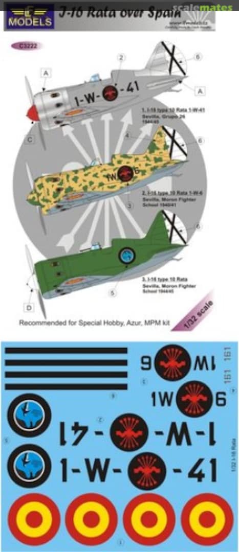 Boxart I-16 Rata over Spain C3222 LF Models Boxart I-16 Rata over Spain C3222 LF Models