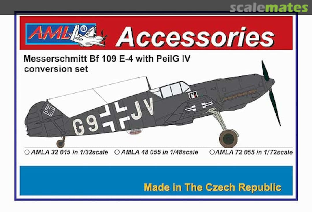 Boxart Messerschmitt Bf-109 E-4 PeilG IV conversion set AMLA48055 AML Boxart Messerschmitt Bf-109 E-4 PeilG IV conversion set AMLA48055 AML