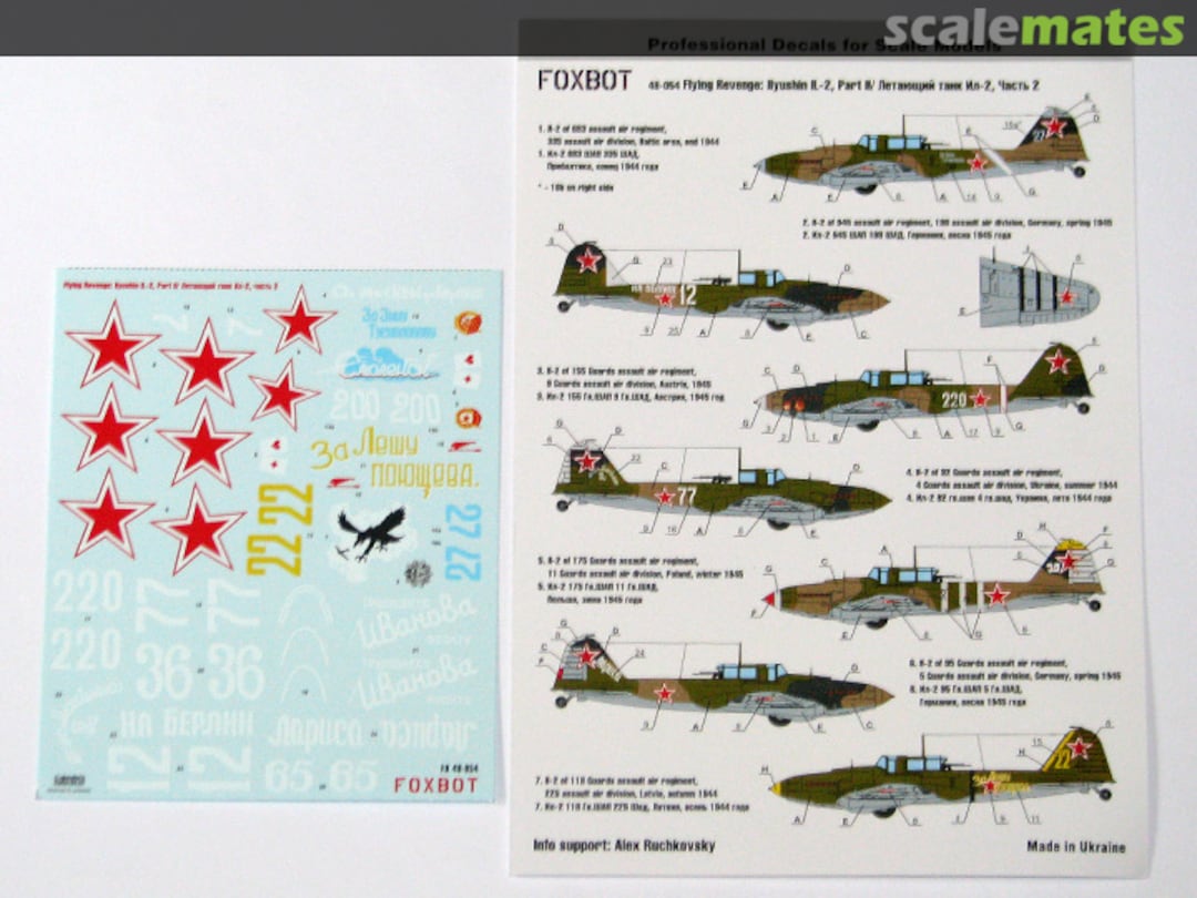 Boxart Flying Revenge: Ilyushin IL-2 (late type), Part II 48-054 Foxbot Boxart Flying Revenge: Ilyushin IL-2 (late type), Part II 48-054 Foxbot