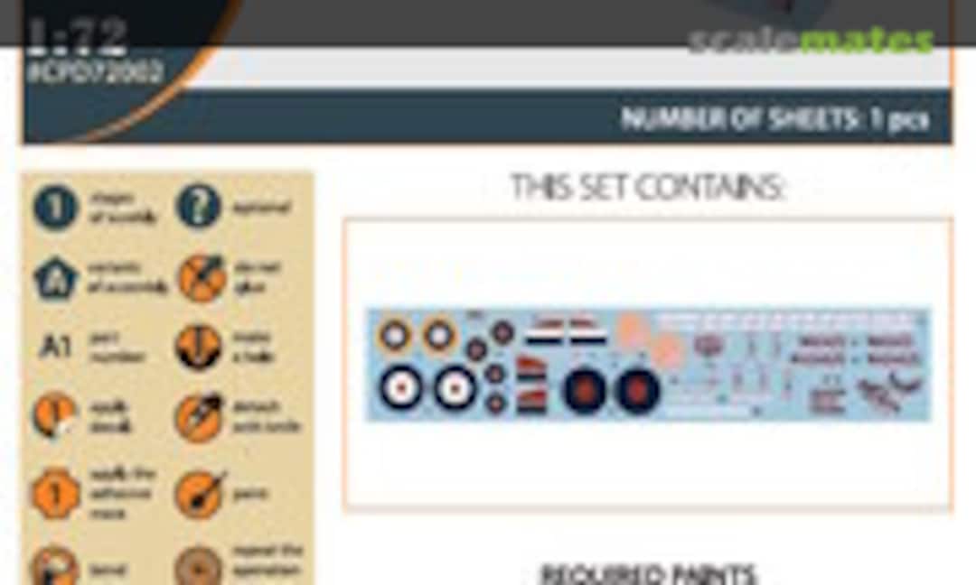 1:72 Gloster E28/39 Pioneer decal set (Clear Prop! CPD72002) CPD72002