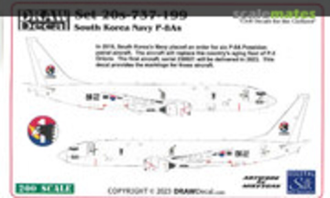 1:200 South Korean Navy P-8As (Draw Decal 20S-737-199) 20S-737-199