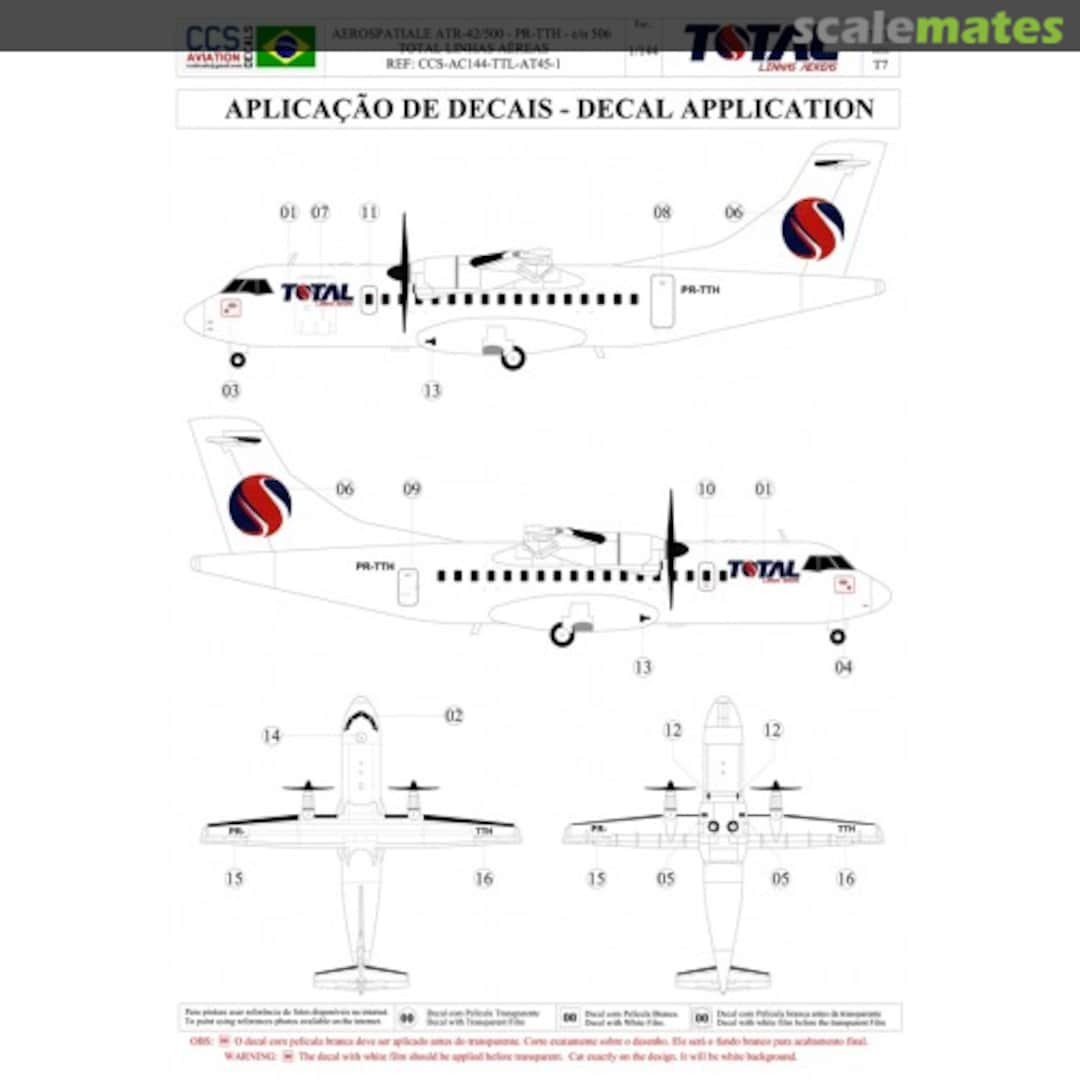 Boxart ATR 42 TTL001 CCS Aviation Decals Boxart ATR 42 TTL001 CCS Aviation Decals