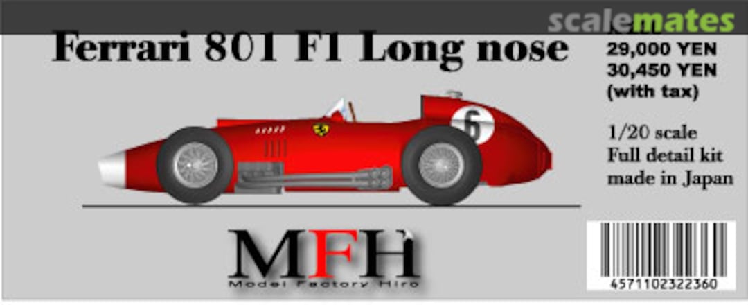 Boxart Ferrari 801 K-236 Model Factory Hiro Boxart Ferrari 801 K-236 Model Factory Hiro