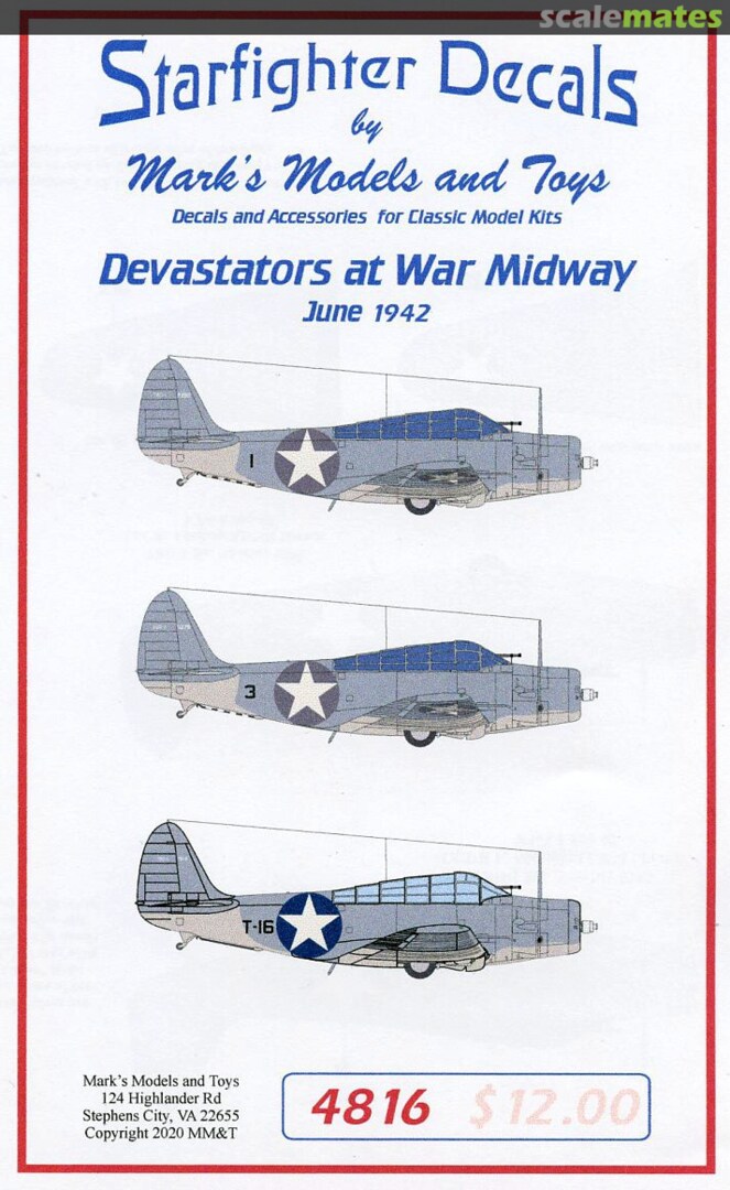 Boxart Devastators at War Midway 4816 Starfighter Decals Boxart Devastators at War Midway 4816 Starfighter Decals