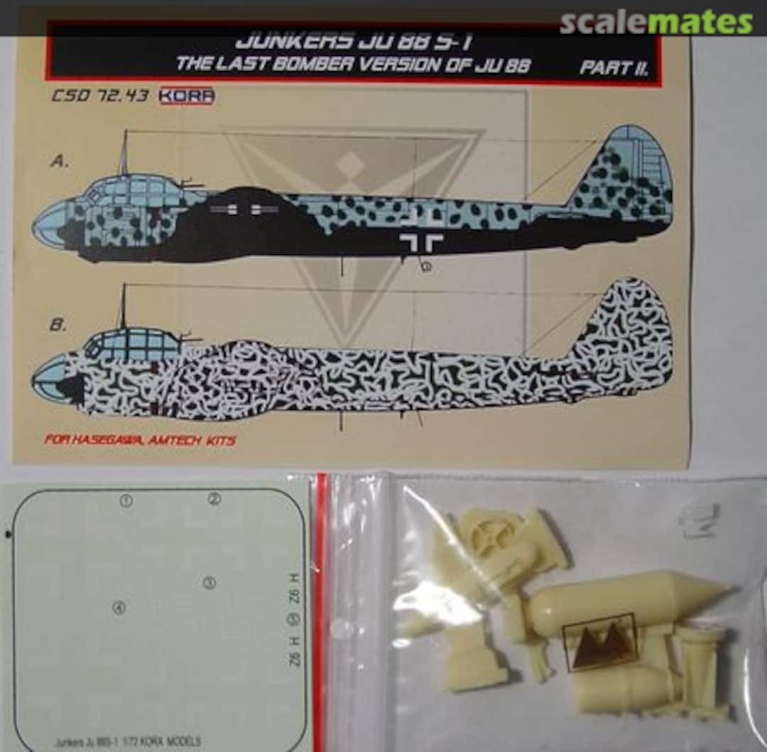 Boxart Junkers Ju 88 S-1 CSD7243 Kora Models Boxart Junkers Ju 88 S-1 CSD7243 Kora Models