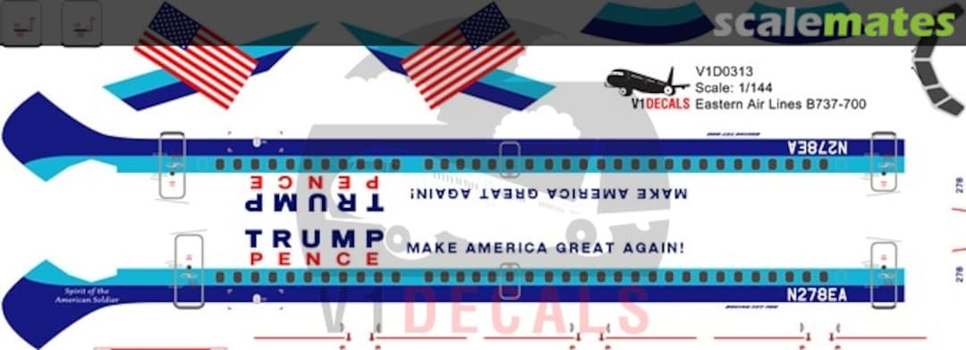 Boxart Eastern Airlines Boeing 737-700 V1D0313-144 V1 Decals Boxart Eastern Airlines Boeing 737-700 V1D0313-144 V1 Decals