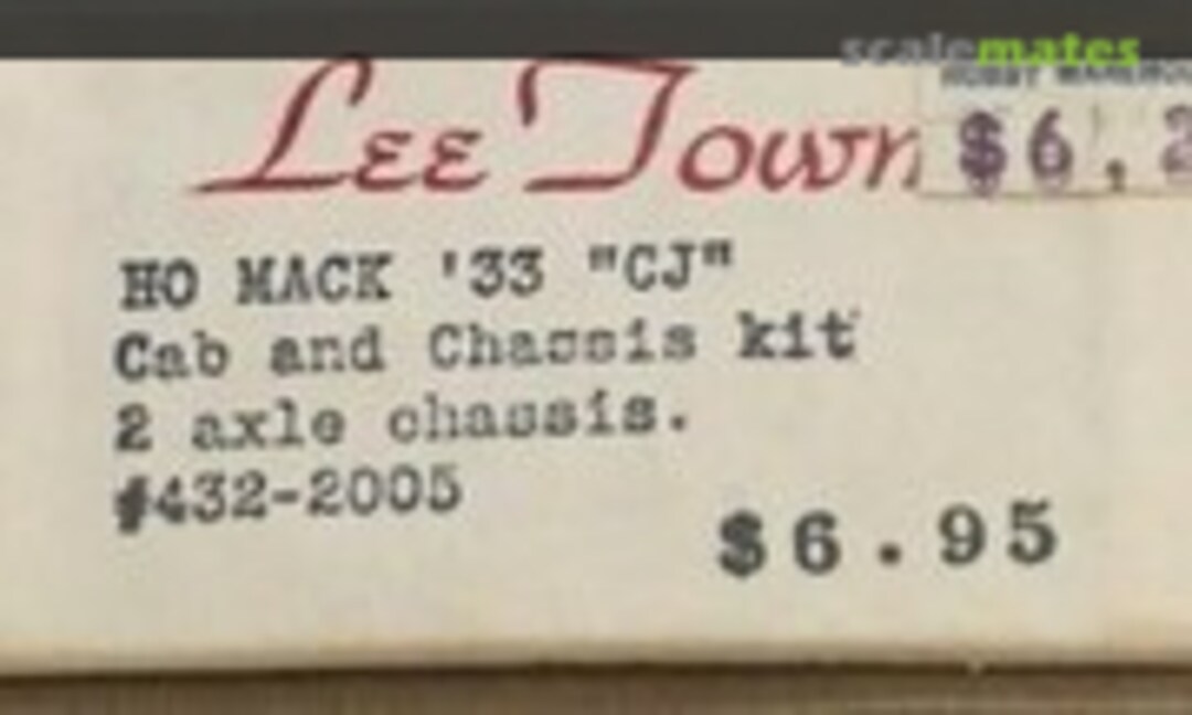 1:87 1933 MACK CAB AND CHASSIS (Lee Town 432-2005) 432-2005