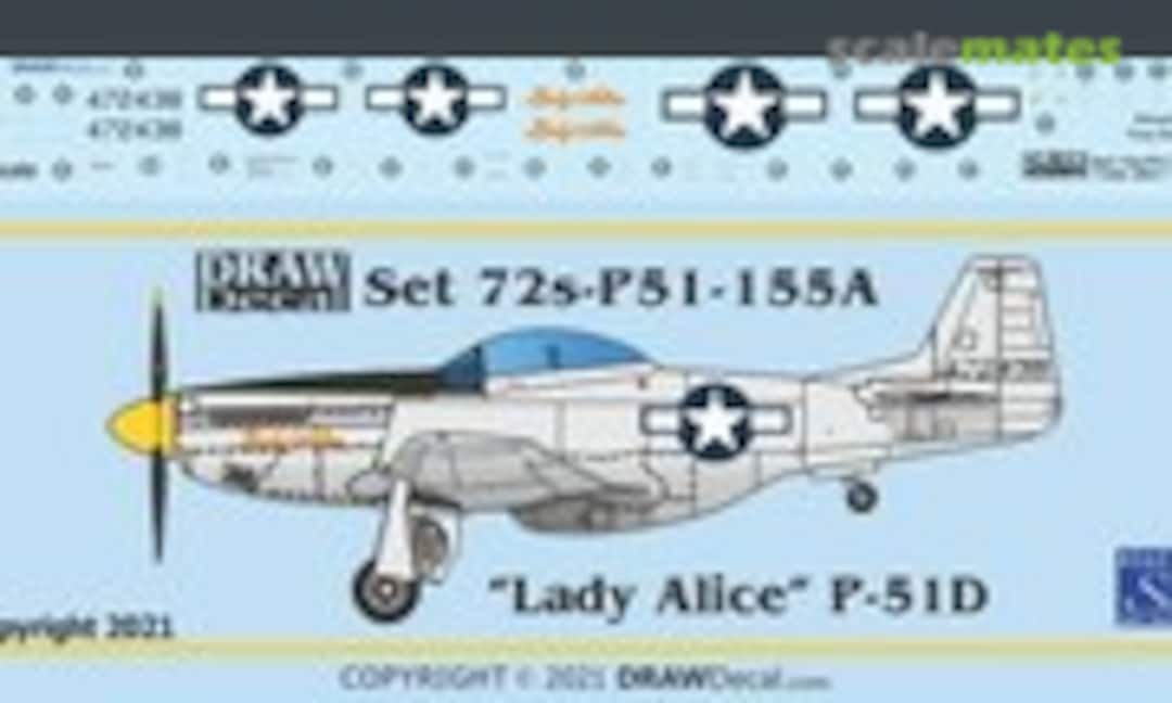 1:72 “Lady Alice” P-51D (Draw Decal 72-P51-155A) 72-P51-155A
