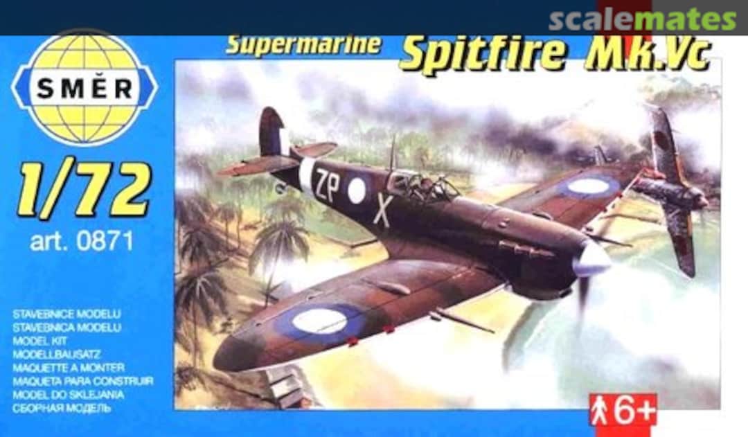 Boxart Supermarine Spitfire Mk.Vc 0871 Směr Boxart Supermarine Spitfire Mk.Vc 0871 Směr