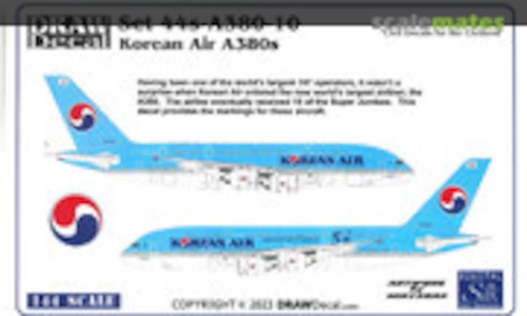 1:144 Korean Air A380 (Draw Decal 44S-A380-10) 44S-A380-10