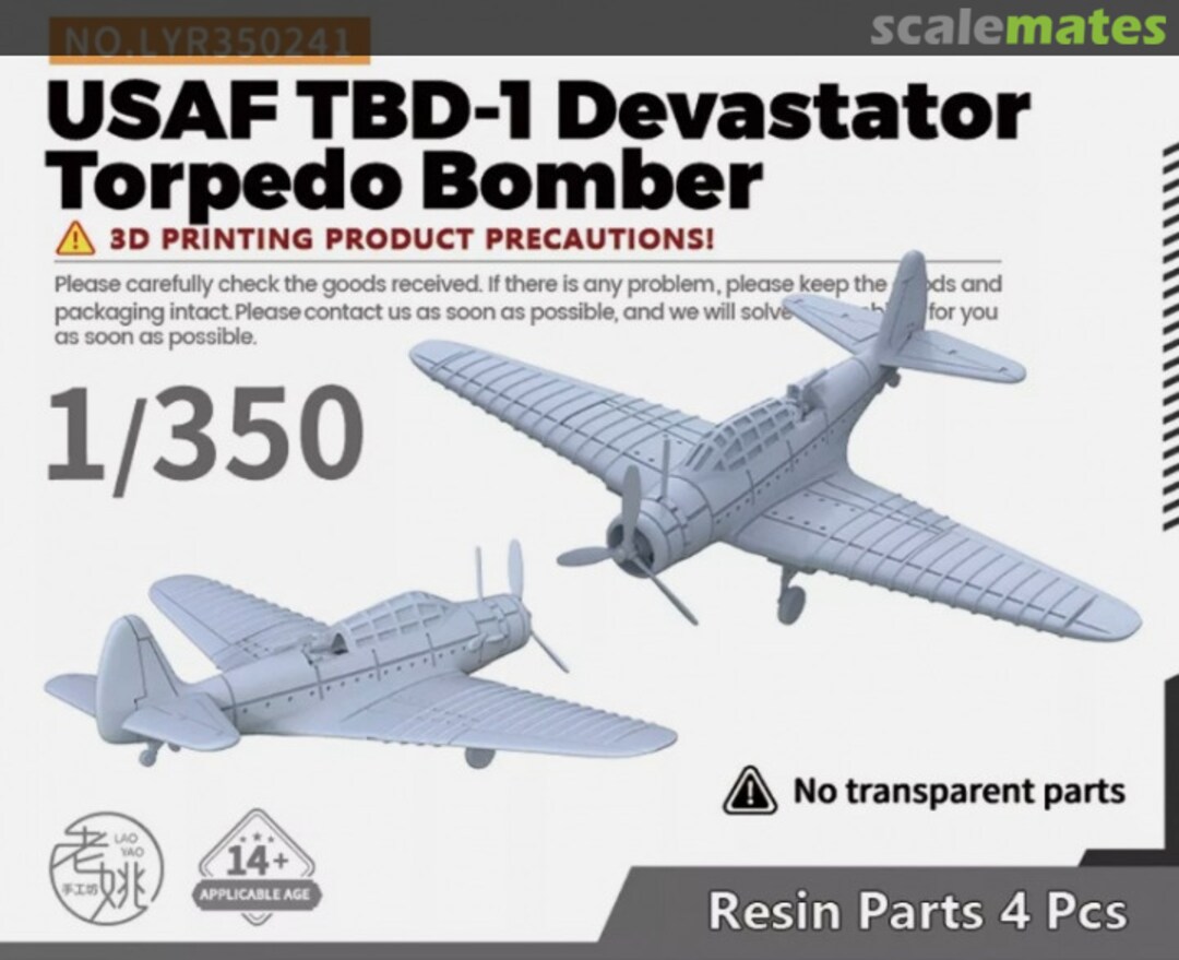 Boxart TBD-1 Devastator Torpedo Bomber LYR350241 Yao's Studio/ 老姚手工坊 Boxart TBD-1 Devastator Torpedo Bomber LYR350241 Yao's Studio/ 老姚手工坊