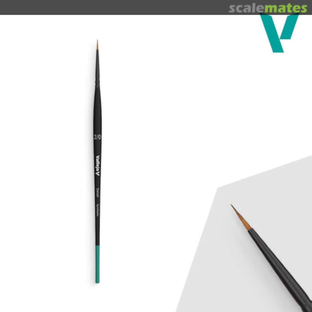 Boxart Round Detail Synthetic Brush 2/0 B02020 Vallejo