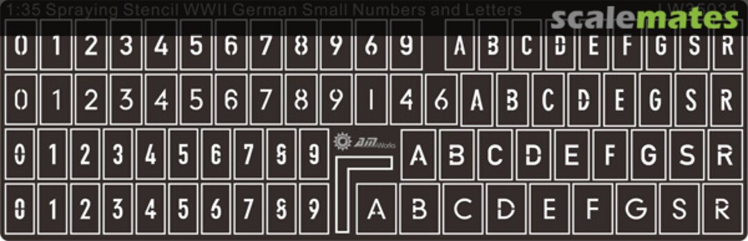 Boxart WWII German Turret Numbers & Letters - Small LW35031 Alliance Model Works Boxart WWII German Turret Numbers & Letters - Small LW35031 Alliance Model Works