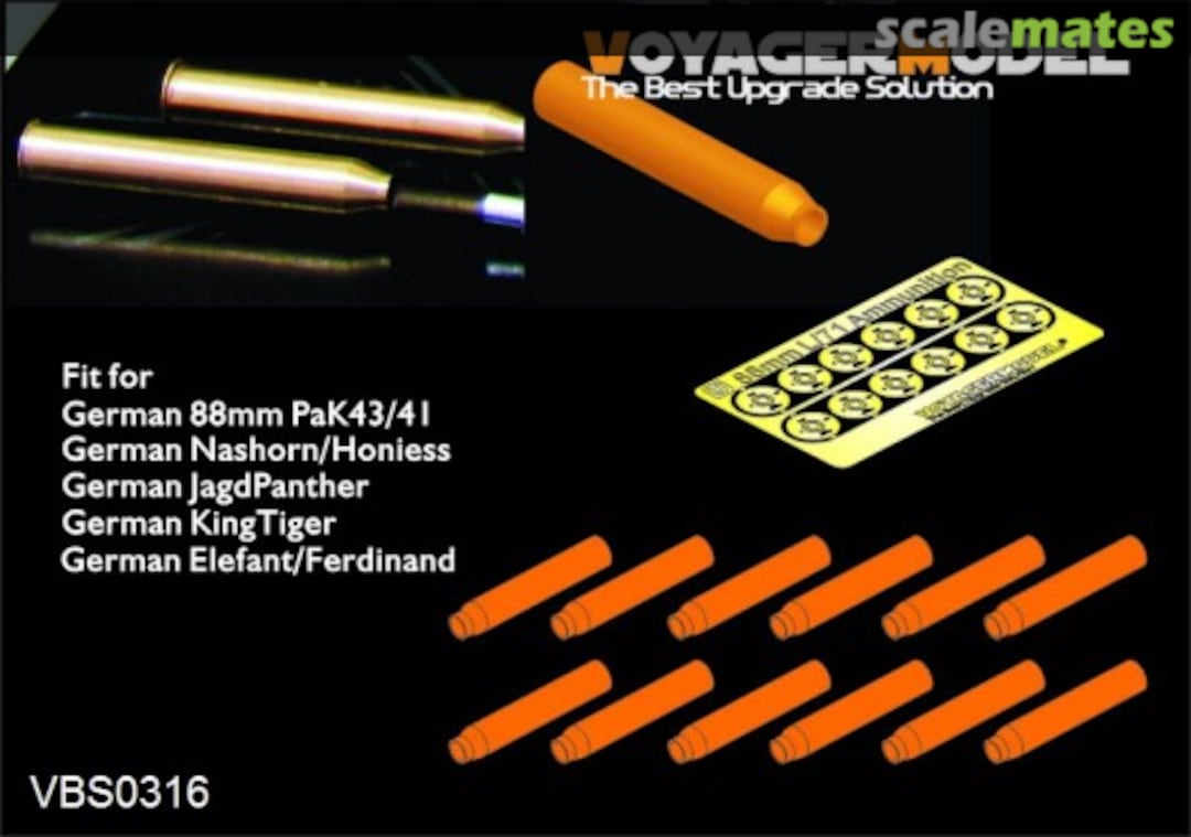 Boxart 88mm L/71 Ammunition Cartridge VBS0316 Voyager Model Boxart 88mm L/71 Ammunition Cartridge VBS0316 Voyager Model