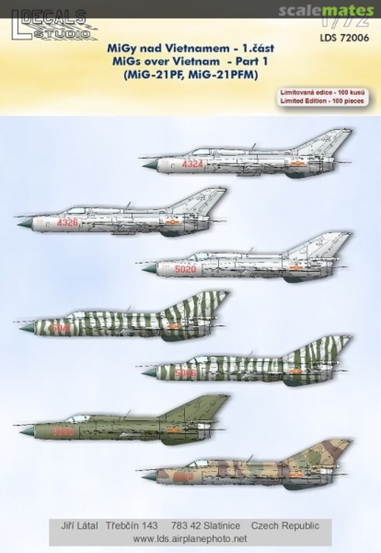 Boxart MiGs over Vietnam Part 1 LDS 72006 L Decals Studio Boxart MiGs over Vietnam Part 1 LDS 72006 L Decals Studio