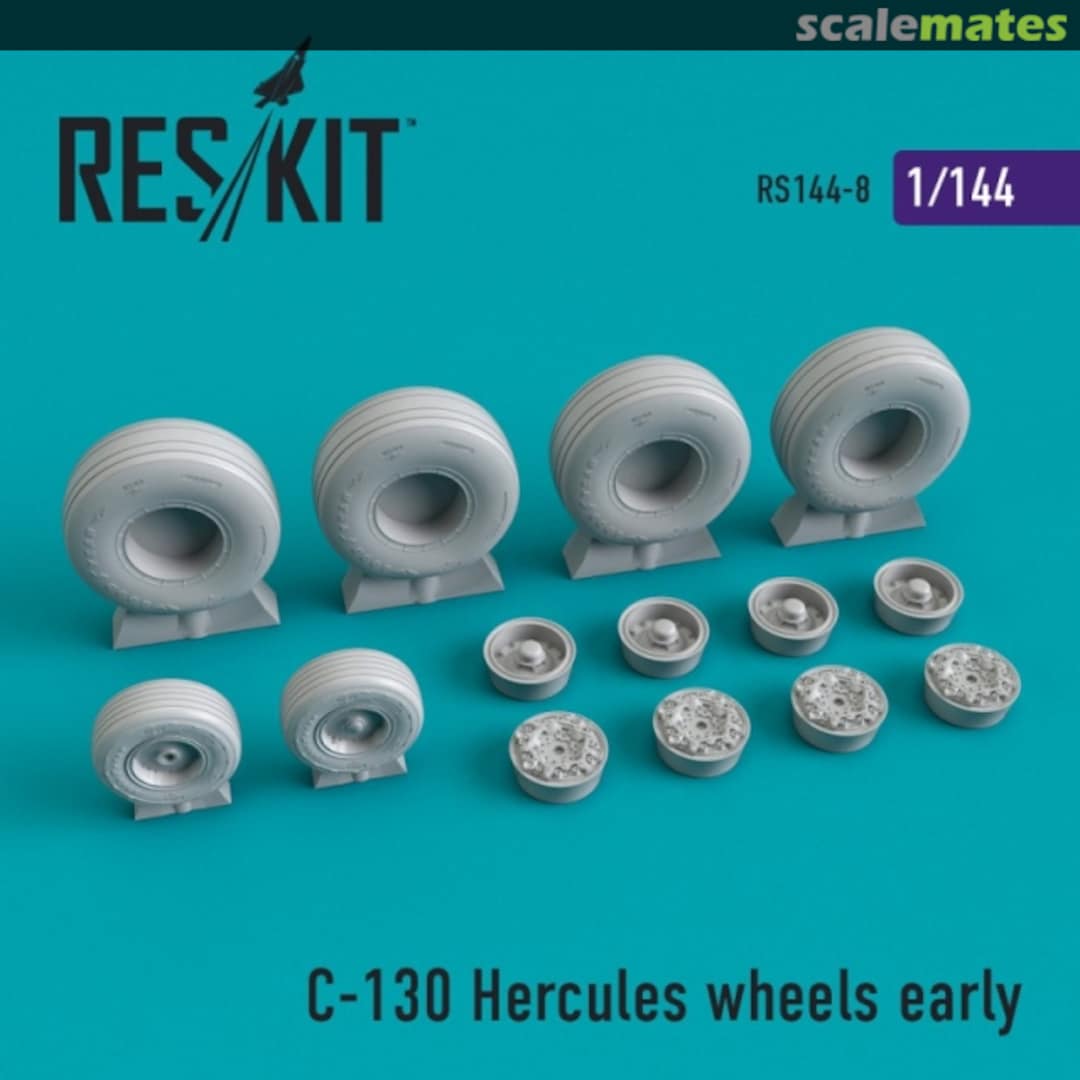 Boxart C-130 Hercules wheels early RS144-0008 ResKit Boxart C-130 Hercules wheels early RS144-0008 ResKit