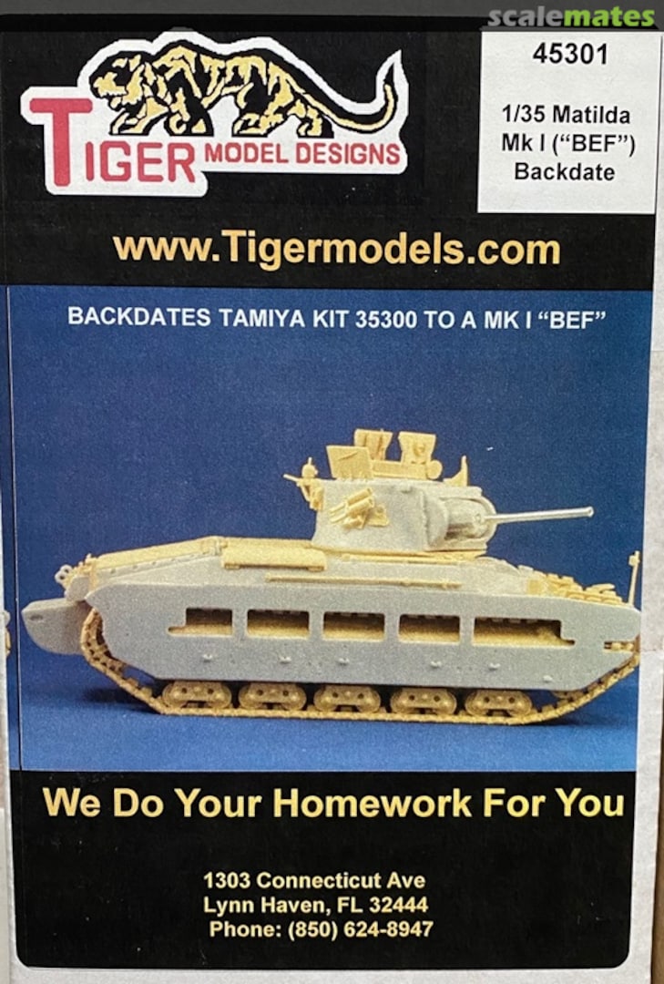 Boxart Matilda Mk I ("BEF") Backdate 45301 Tiger Model Designs Boxart Matilda Mk I ("BEF") Backdate 45301 Tiger Model Designs