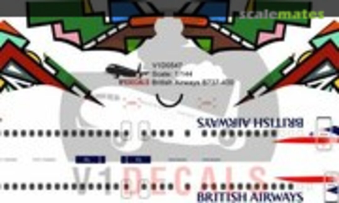1:144 British Airways Boeing 737-400 (V1 Decals V1D0547-144) V1D0547-144