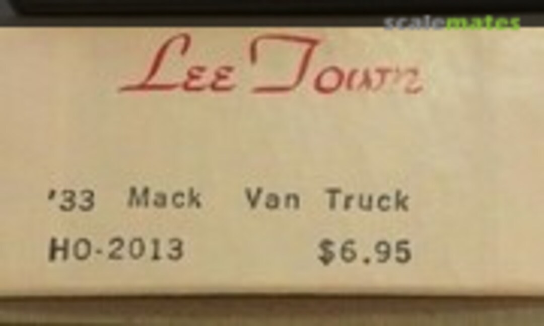 1:87 '33 MACK VAN TRUCK (Lee Town HO-2013) HO-2013