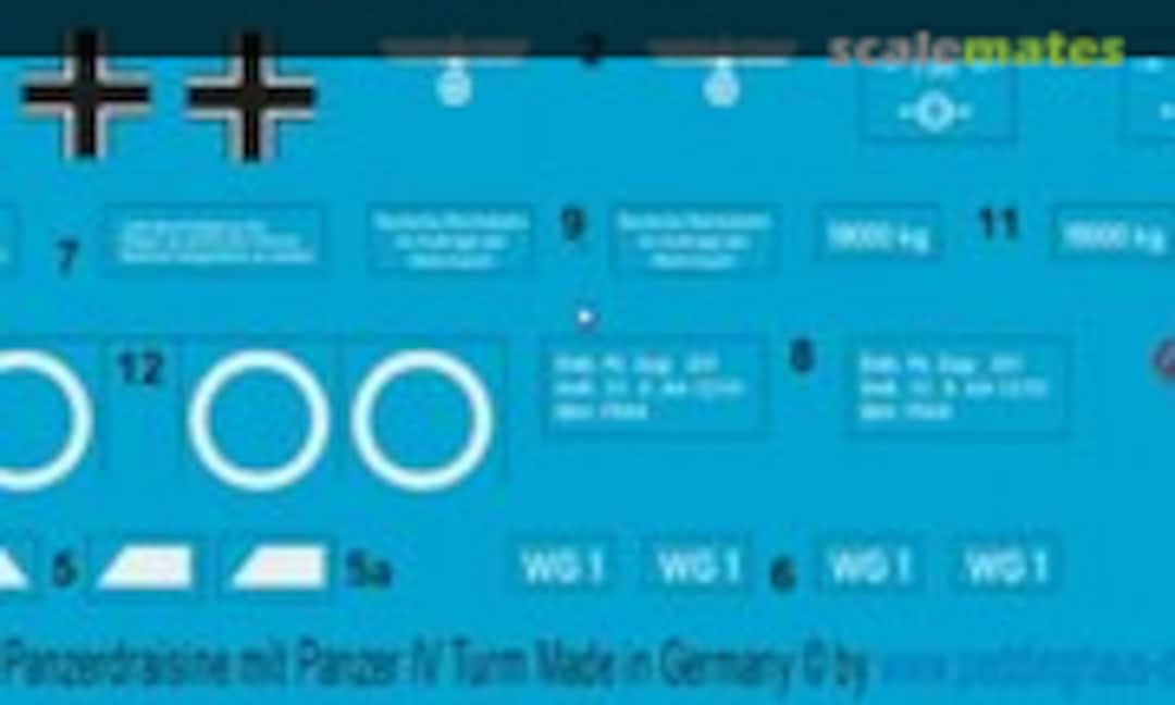 1:48 Beschriftung für Verlindens Panzerdraisine mit Panzer IV Turm (Peddinghaus-Decals EP 2920) EP 2920