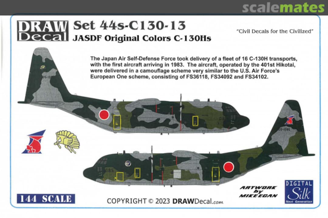 Boxart JASDF Original Colors C-130H 44s-c130-13 Draw Decal Boxart JASDF Original Colors C-130H 44s-c130-13 Draw Decal