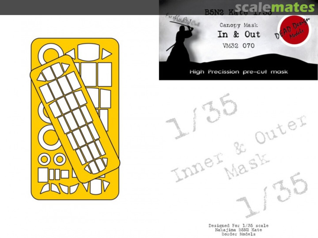 Boxart B5N2 Kate - Canopy Mask In & Out VM32070 DEAD Design Models Boxart B5N2 Kate - Canopy Mask In & Out VM32070 DEAD Design Models