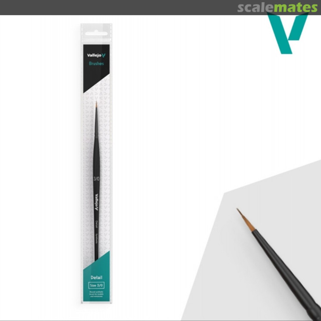 Boxart Round Detail Synthetic Brush 3/0 B02030 Vallejo