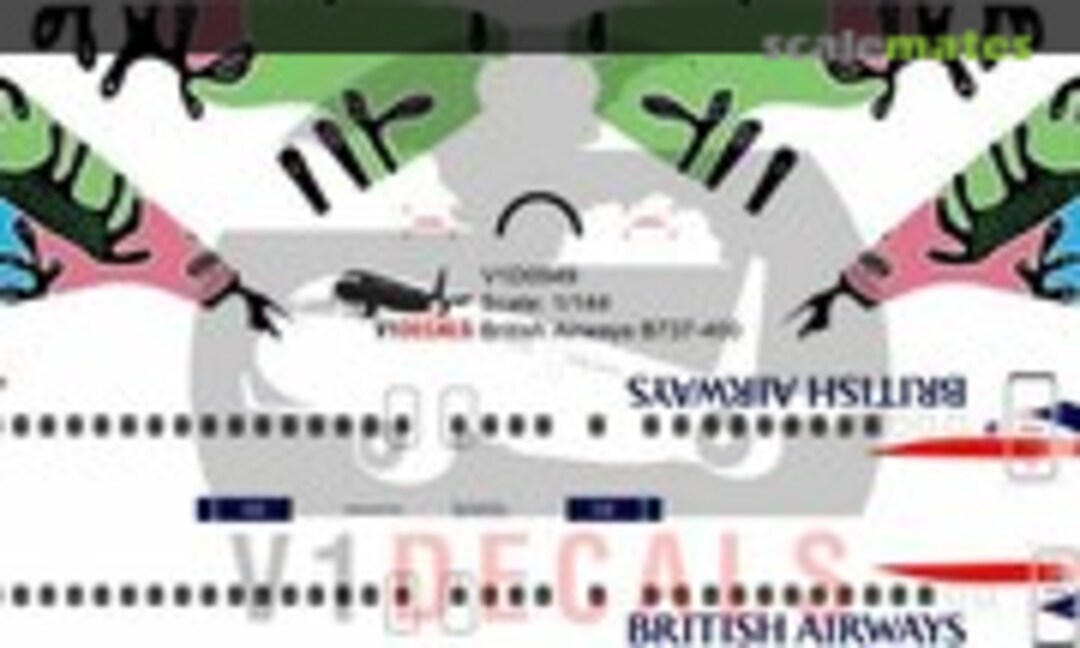 1:144 British Airways Boeing 737-400 (V1 Decals V1D0549-144) V1D0549-144