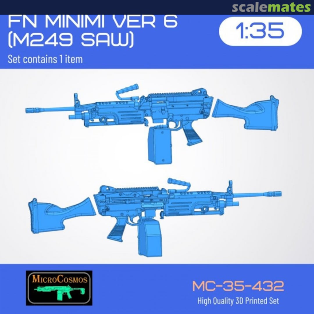 Boxart FN Minimi VER 6 (M249 SAW) US Service MC-35-432 3D MicroCosmos Boxart FN Minimi VER 6 (M249 SAW) US Service MC-35-432 3D MicroCosmos