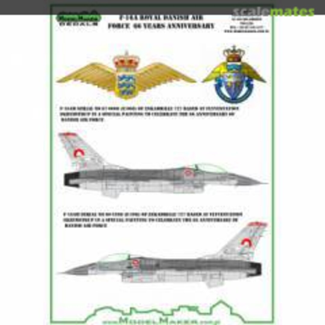 Boxart F-16 Royal Danish Air Force 66 Years Anniversary D48092 ModelMaker Boxart F-16 Royal Danish Air Force 66 Years Anniversary D48092 ModelMaker