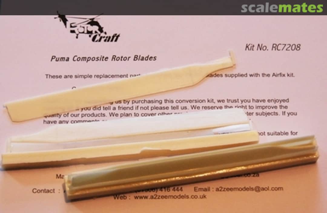 Boxart Puma Composite Rotorblades RC7208 ROTORcraft Boxart Puma Composite Rotorblades RC7208 ROTORcraft