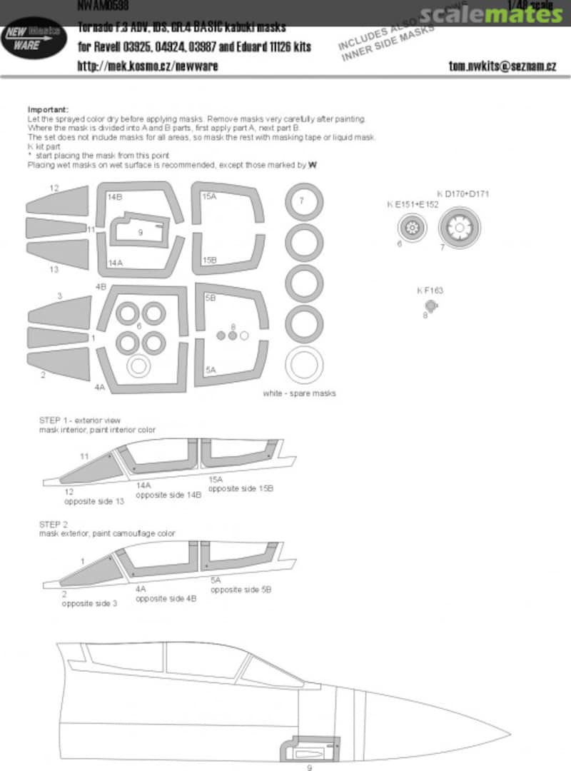Boxart Tornado F.3 ADV, IDS, GR.4 EXPERT kabuki masks NWAM0598 New Ware Boxart Tornado F.3 ADV, IDS, GR.4 EXPERT kabuki masks NWAM0598 New Ware