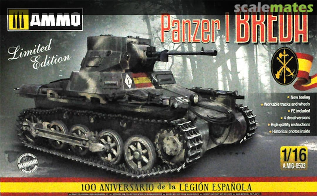 Boxart Panzer I Ausf. A Breda A.MIG-8503 Ammo by Mig Jimenez Boxart Panzer I Ausf. A Breda A.MIG-8503 Ammo by Mig Jimenez