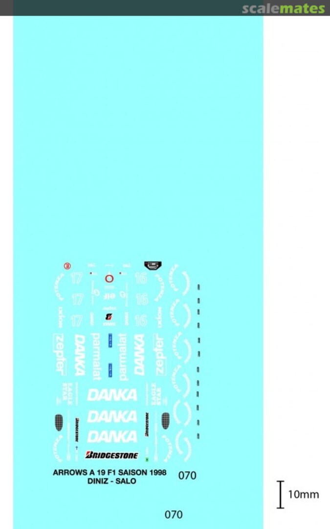 Boxart Arrows A19 "DANKA" 070 Virages